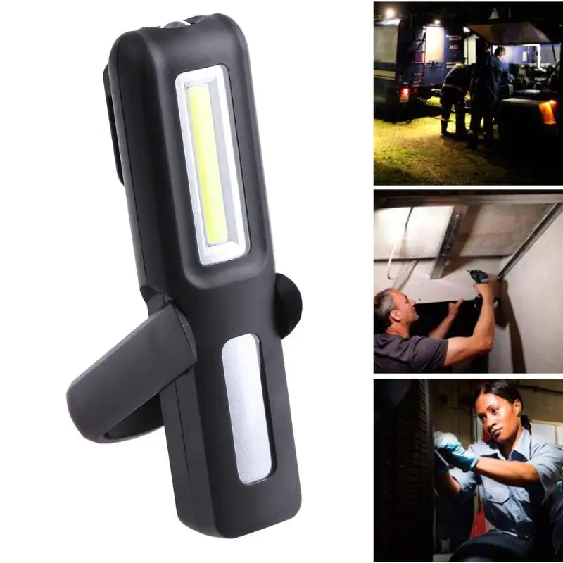 USB Charging LED Outdoor Flashlight Garage Lamp COB Rechargeable Work Light For Camping