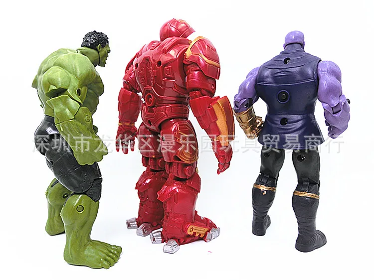 Avengers 3 Infinity War Thanos Iron Spider Figure Spiderman Hulk Black Panther Iron Man Action Figure Toys For Children 16-18CM