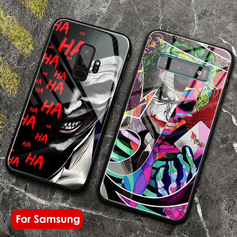 Мягкий силиконовый чехол для телефона Joker из гладкого стекла для samsung Galaxy S7 Edge S8 S9 S10e S10Plus Note 10 8 9 10 PLUS