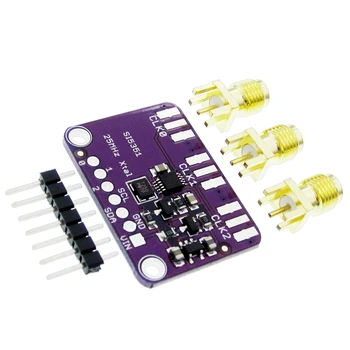 

2PCS CJMCU 5351 Si5351A Si5351 Clock Signal Generator Breakout Board For IDE I2C Controller SMA Connector 3.3V LDO Regulator