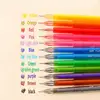 12 Colors/Box Korean Diamond Head Colorful Gel Pen Kawaii Plastic Ball Pen 0.5mm Needle Office Sketch Drawing Color for Gift ► Photo 3/6