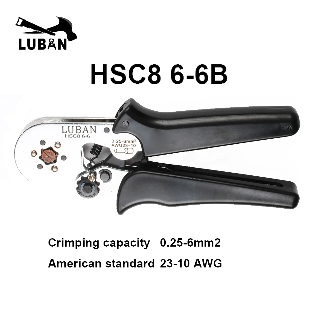 HSC8 6 6A шестигранные саморегулирующиеся обжимные плоскогубцы мини типа 0 25 мм