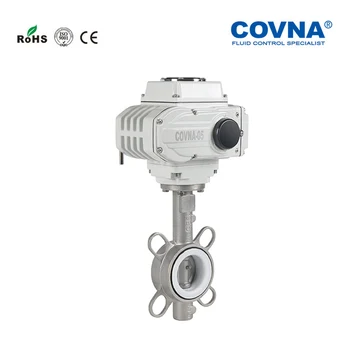 

DN65 Electric Butterfly Valve Wafer Type SS304 Motorized Butterfly Valve