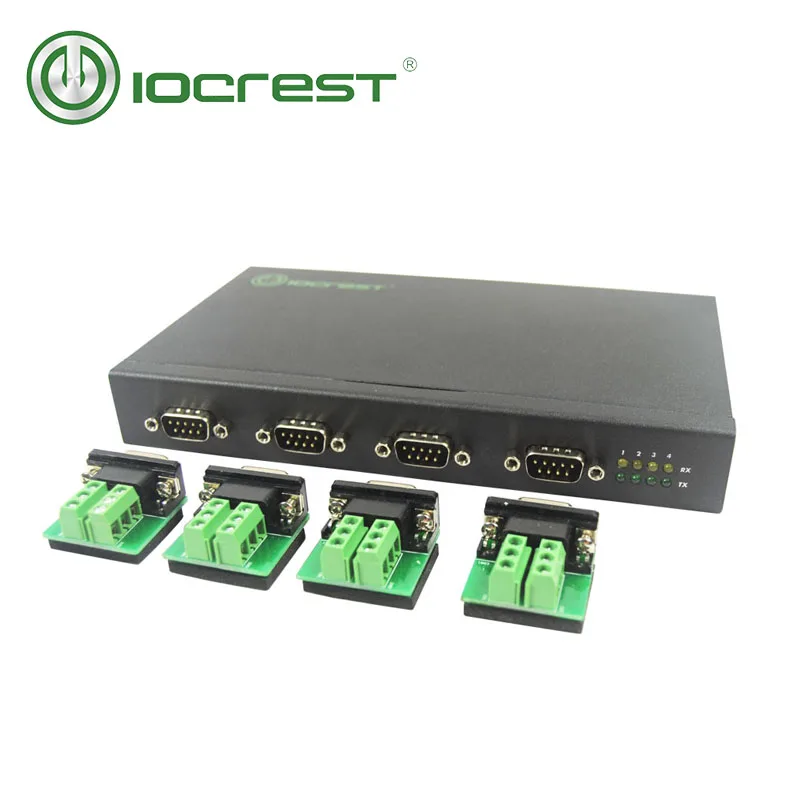  IOCREST USB 2.0 zu 4 ports serielle rs422 rs485 DB-9 konverter adapter Multiplier USB ZU RS485 Hub 