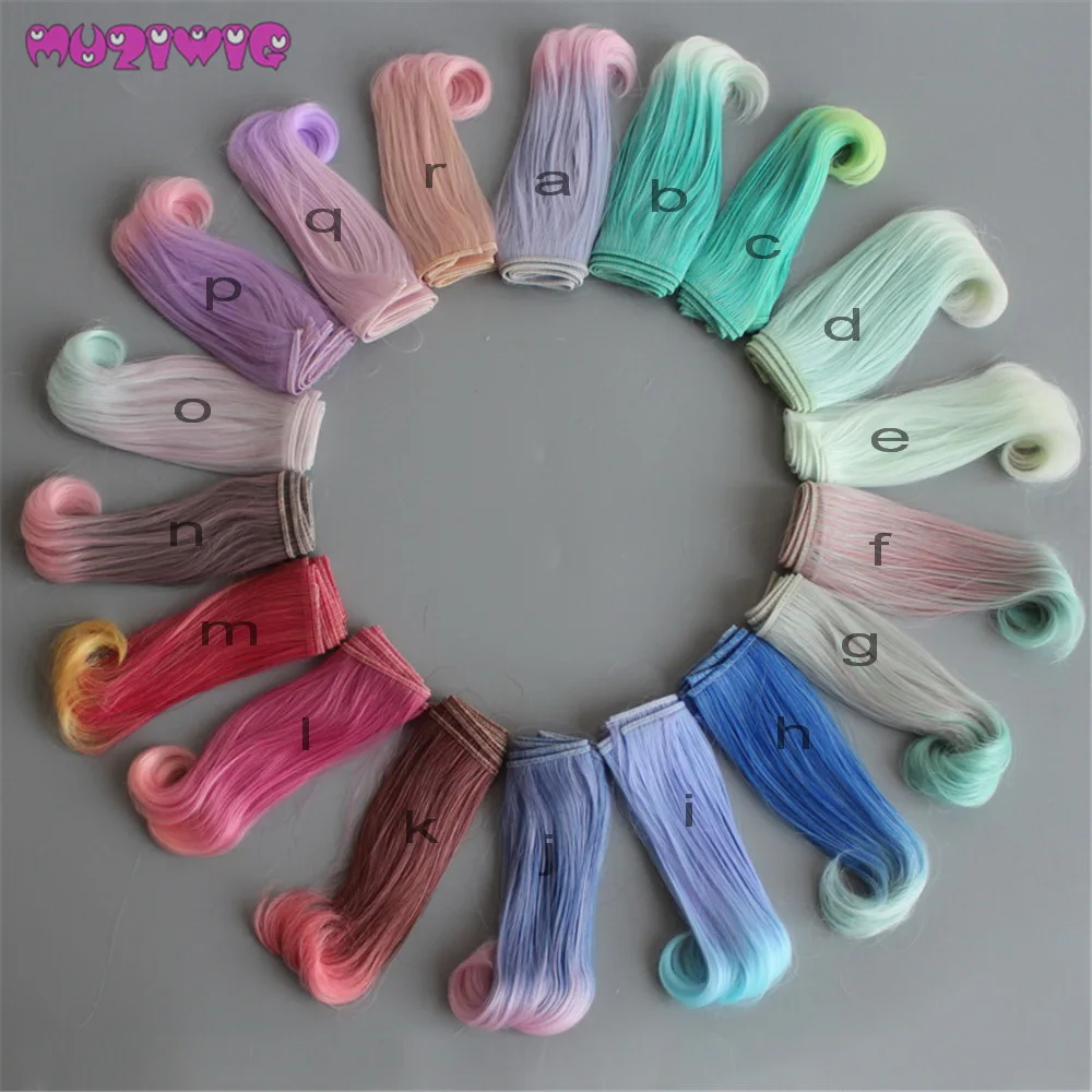 

15*100cm Pear Curly Wigs Synthetic Heat Resistance Fiber Hair Extensions for BJD/SD/Blyth/American Dolls