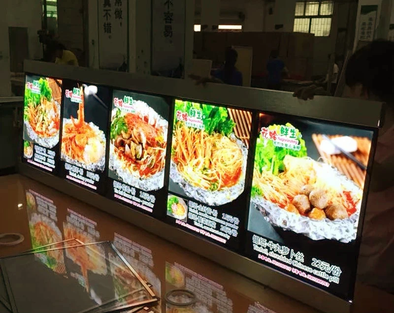 Magnetic Acrylic LED Menu Boards,Aluminum Frame LED Illuminated Menu ...