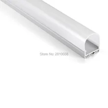 50 X 1M Sets/Lot round shape aluminium led profile and semicircle channel extrusion for ceiling or recessed wall light