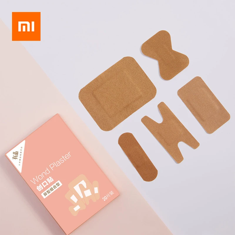 

20Pcs Xiaomi Miaomiaoce Wound Plaster Adhesive Heal Cushion Irregular Band Aid First Aid Bandage Sterile Hemostasis Stickers