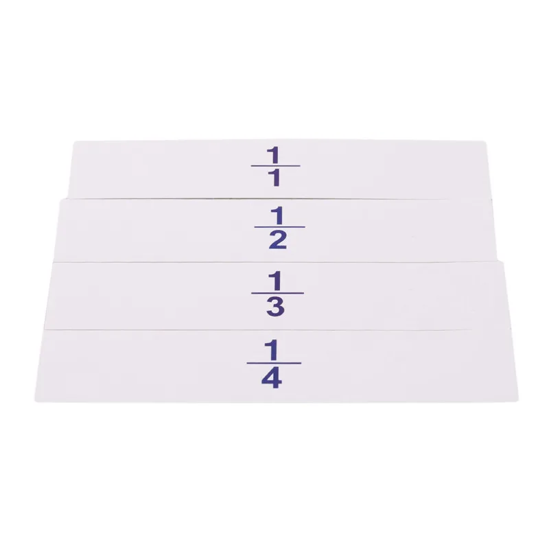 1 Set Montessori Math Teaching Aid Kids Early Childhood Education Digital Fraction Card For Learning Mathematics Toy