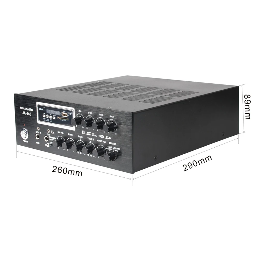 JOINAUDIO Новый 4 микшер каналов усилитель 25Wx4 @ 8Ohm аудио компактная мощность Hifi для