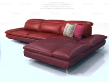 cow genuine leather sofa sectional living room sofa corner home furniture couch L shape functional backrest and armrest modern