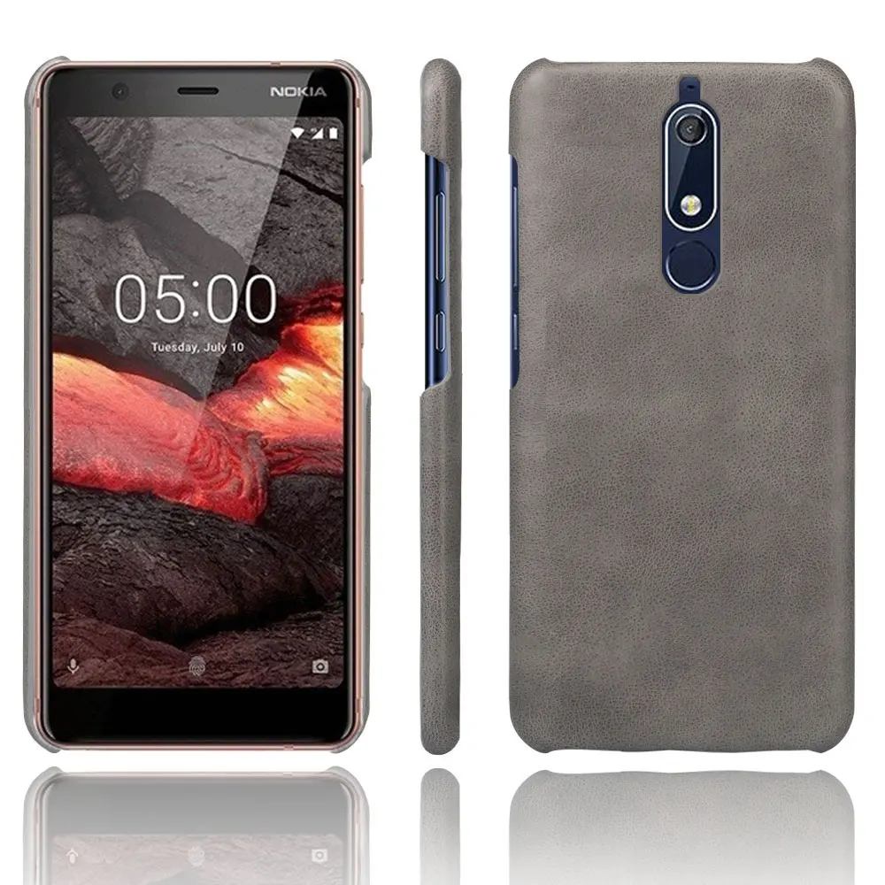 For Nokia 5.1 Case 6 Colors Available Phone Cases For Nokia 5.1 Black Brown Leather Case For Nokia5.1 Back Covers Coque DropShip (16)