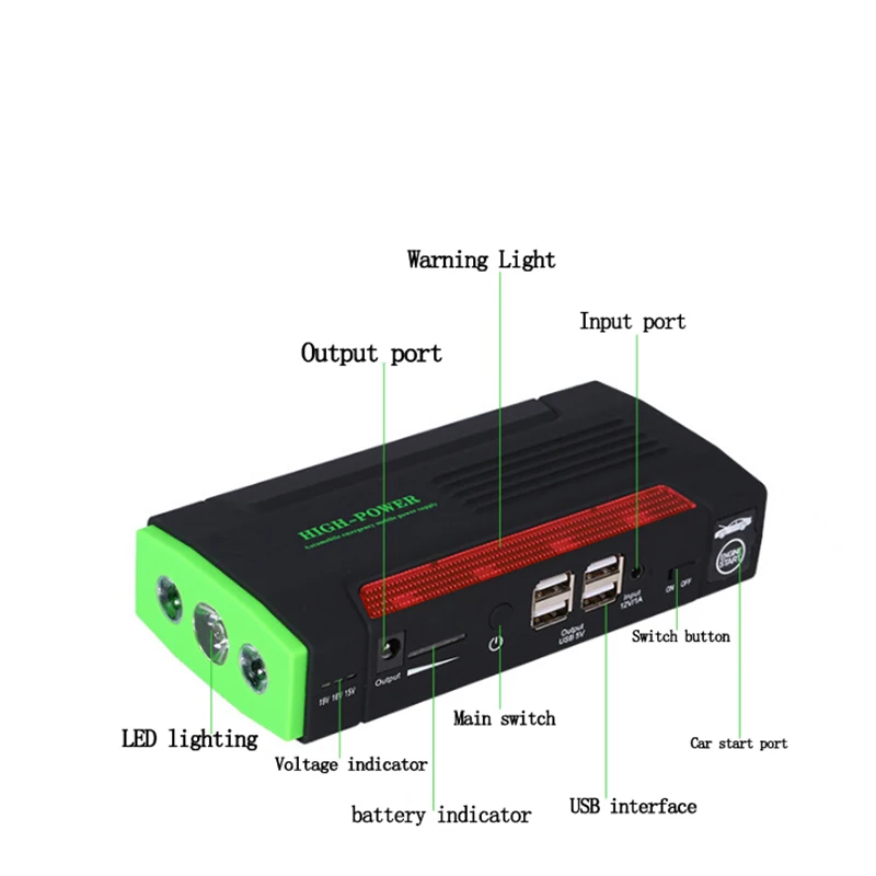 HCOOL Car Jump Starter 12V 600A Peak 20000mAh Portable Charger For Car Battery Pack Phone Power Bank Smart Charging Ports HCOOL Car Jump Starter 12V 600A Peak 20000mAh Portable Charger For Car Battery Pack Phone Power Bank Smart Charging Ports