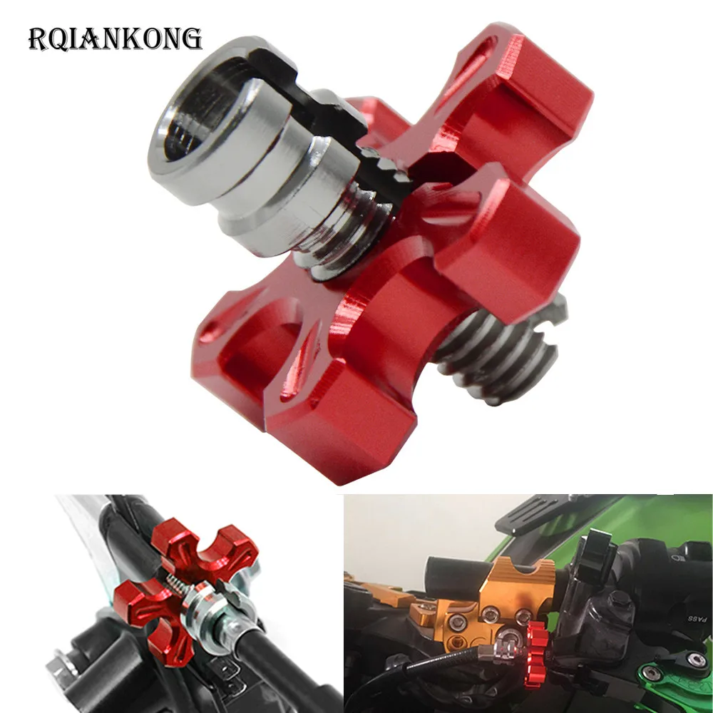 For Honda CR80R Hornet 600 700 900 600 CRF125R FTR Hornet Motorcycle 8mm-10mm Universal CNC Aluminum Clutch Cable Wire adjuster