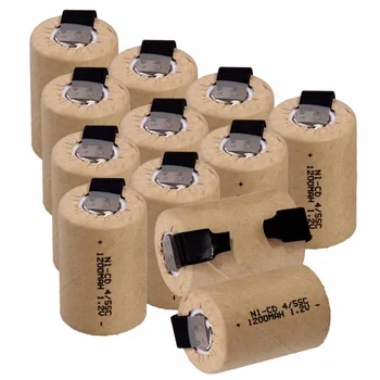 

12 pcs 4/5SC 1200mah 1.2v battery NICD rechargeable batteries for electric screwdriver electric drill for emergency light toy