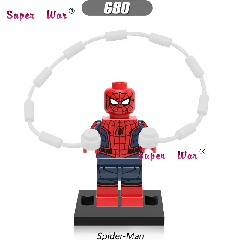 

1PCS super heroes Marvel Spider-Man Iron Man building blocks models bricks hobby toys for children kits gift