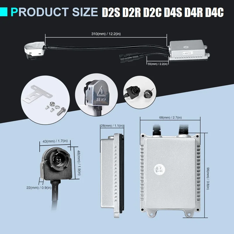 Escondeu o Reator do Xênon para a Unidade de Controle da Substituição Bulbo do Bi-xénon Lâmpadas para Bmw D1s D1r D3s D3r Farol 35 w 12 v 24 3 Acessórios para luzes do carro