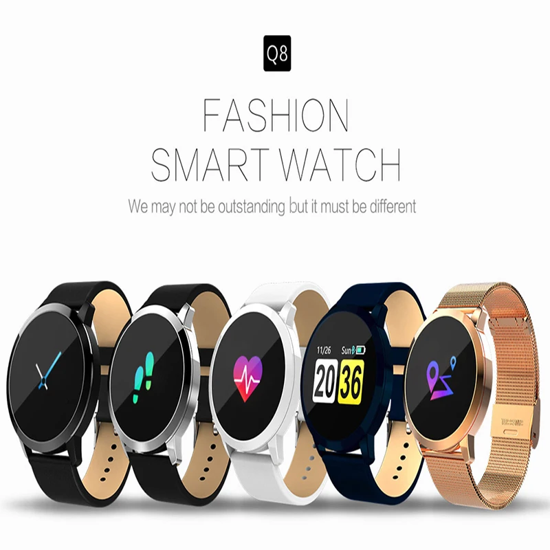 Diggro Q8 0.95 inch Smart Watch Waterproof Fitness Blood Oxygen Heart Rate Monitor Information Push for Android iOS