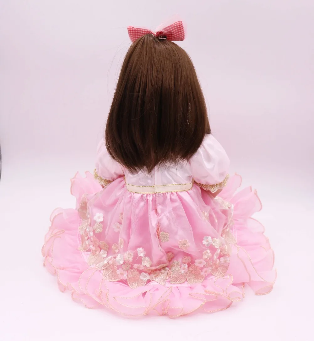 Ограниченное favorites24in 60 см Милая хлопковая детская одежда с фантазийным рисунком девочки с розовый силиконовый юбка принцессы metoo Bebe гиперреалистичный пупсы