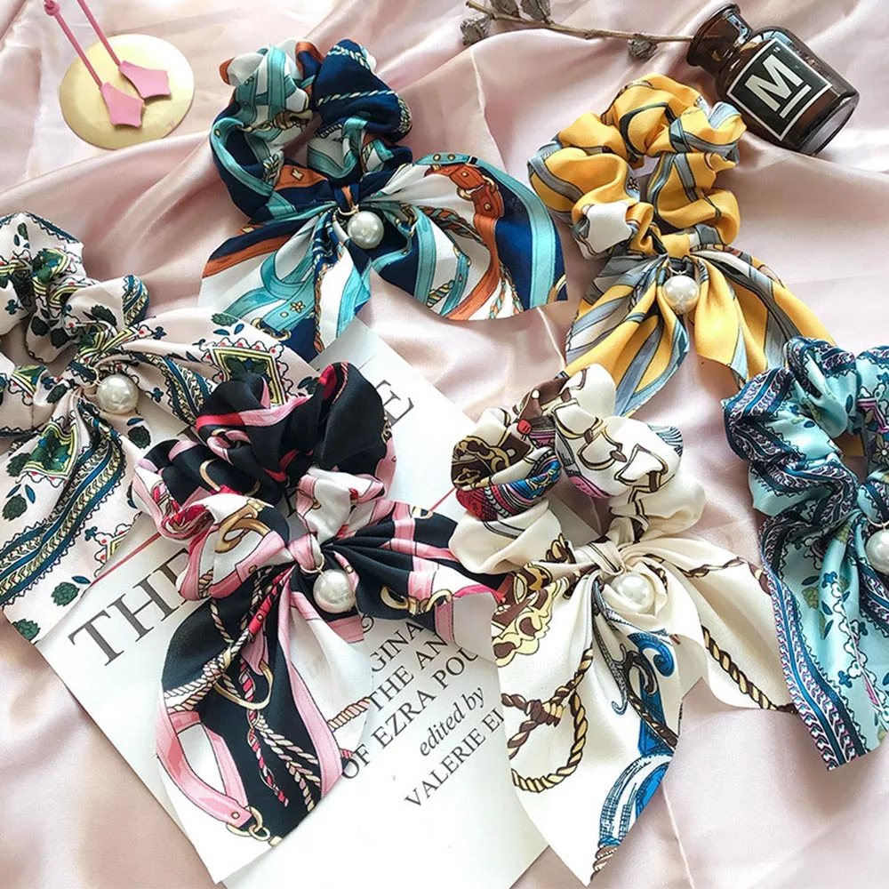 

New Arrivals Chic Pearl Hair Ring Ponytail Holder Scrunchies Ring Elastic Hair Tie Horsetail for Women Girl Hair Accessories