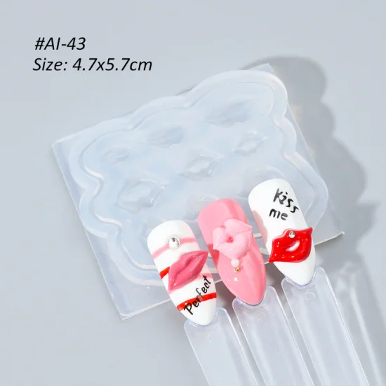 1 шт ногтей силиконовые 3D резные формы штампы трафареты цветок Фламинго мультфильм штамп шаблон Лайк для дизайна ногтей Декор Маникюр CHAI - Цвет: AI-43