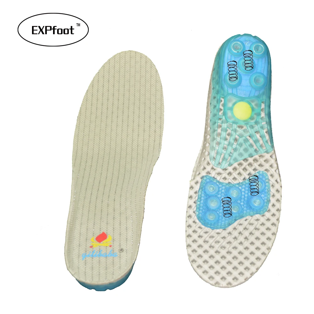 Spring Silicon Gel Insoles Foot Care for flat foot arch support