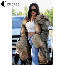CKMORLS Real Fur Parkas Winter Jacket For Women Clothes Long Armygreen With Natural Raccoon Fur Collar Thick Warm Outwear Coats цена CKMORLS Real Fur Parkas Winter Jacket For Women Clothes Long Armygreen With Natural Raccoon Fur Collar Thick Warm Outwear Coats цены онлайн