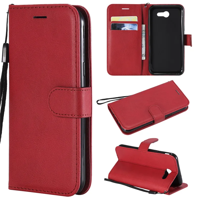 Holster Flip Pure Color Leather Wallet PU Case Cover For Samsung Galaxy J3 J5 J7 2016 2017 J330 J530 J730 J5 J7Prime J510 Case (6)