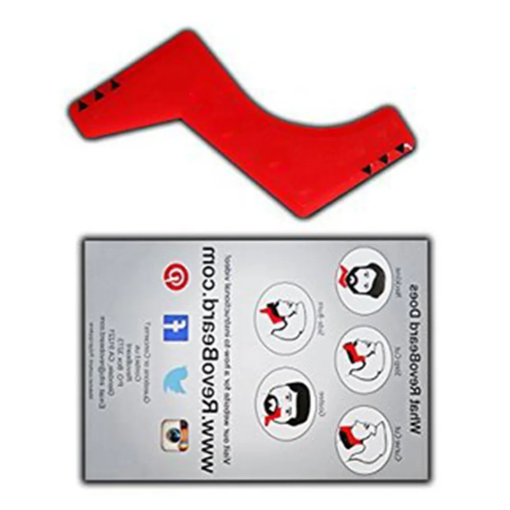 

Red Professional Comb Styling Template Carding Tools Bearded Comb Brush Shaving Tool for Men's Beard