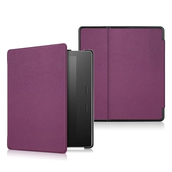 Чехол для 7 дюймов amazon kindle oasis 3 и для amazon kindle Oasis 2 тонкий кожаный флип-чехол для чтения электронных книг - Цвет: purple