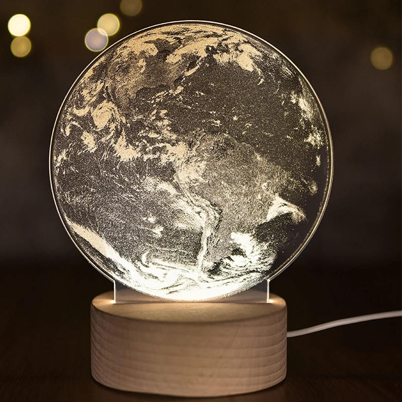  Internal Sculpture 3D Moon Night Light Unicorn Little Prince Table Lamp Abajur LED luminaria Baby S - 32838145696