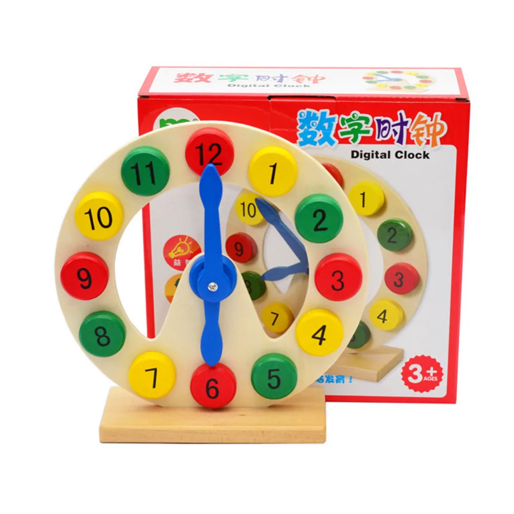 Colorful Children Alarm Clock Early Education Puzzle Toy Kids Counting
