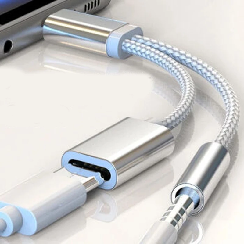 2 в 1 USB Type C зарядный кабель конвертер 3 5 мм аудио для наушников Xiaomi адаптер Huawei P20 Pro