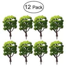 BESTOYARD 12 шт 1:50 поезд декоративный пейзаж модель деревьев(зеленый