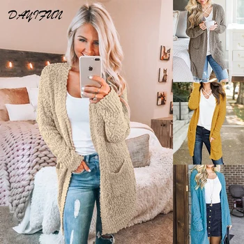

2020 Women Fashion Causal Loose Catdigans Sweater Spring Summer Trend Tops Office Lady Medium and long section Sweater C358