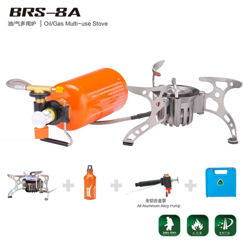 Fogão a Gás de Óleo Fogão com Estojo de Armazenamento de Transporte para Cozinhar ao ar Acampamento Multi-uso Portátil Mochila Livre Piquenique Brs-8a - Gás 3 Cheap Fogões ao ar livre