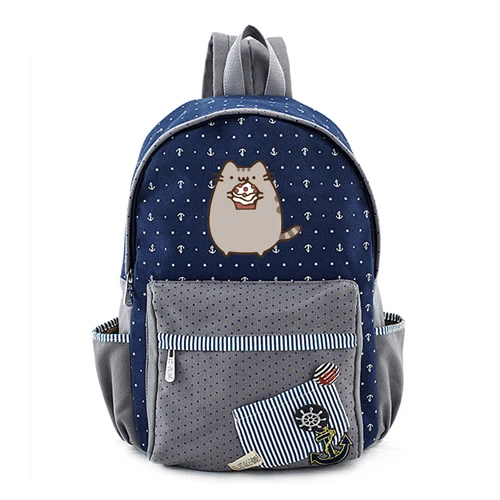 Fat Cat/Neko Atsume рюкзак для девочек-подростков, школьные сумки с кошками на заднем дворе, повседневный рюкзак, Мультяшные школьные рюкзаки - Цвет: 2
