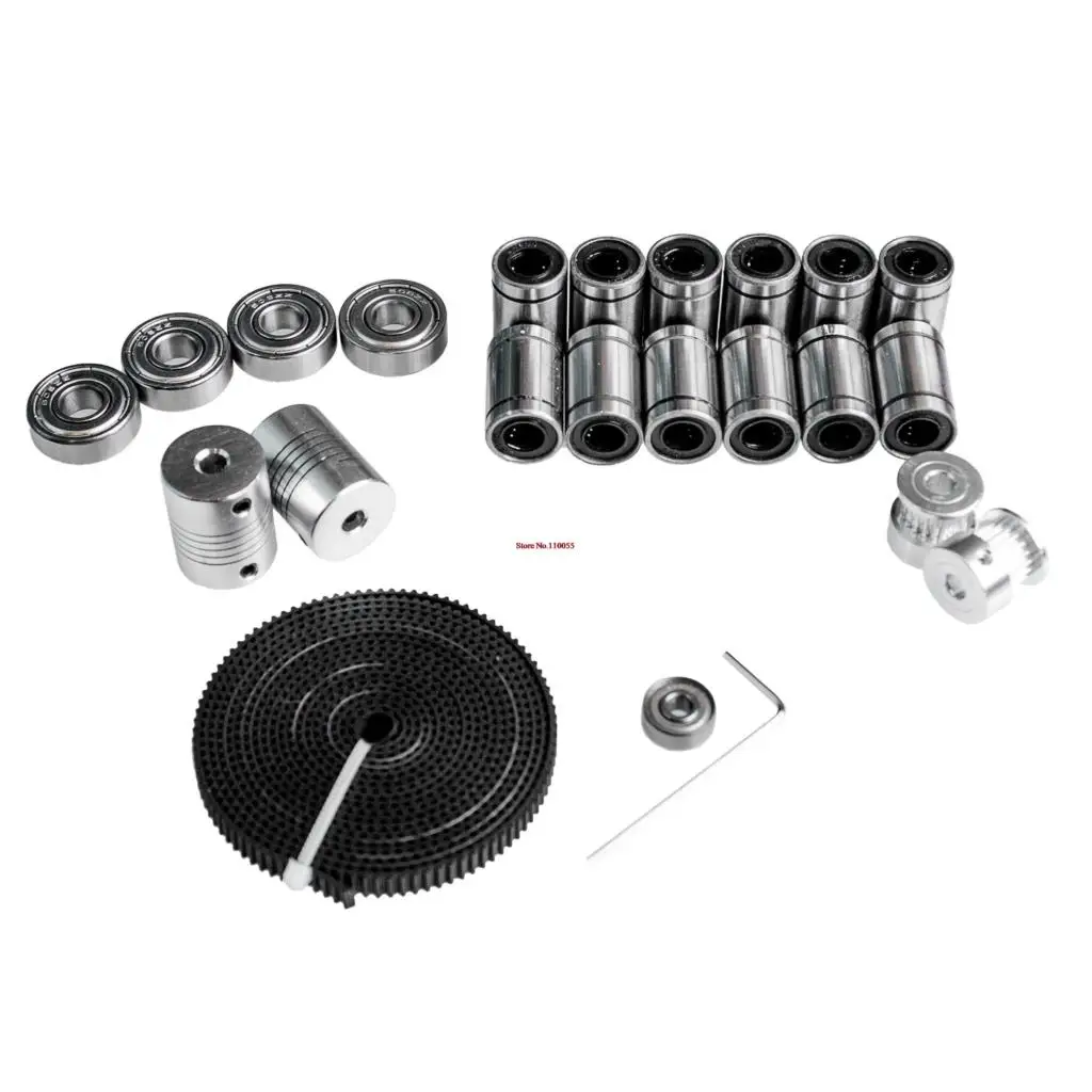 3d printer reprap prusa i3 movement kit GT2 belt pulley 608zz bearing lm8uu 624zz bearing