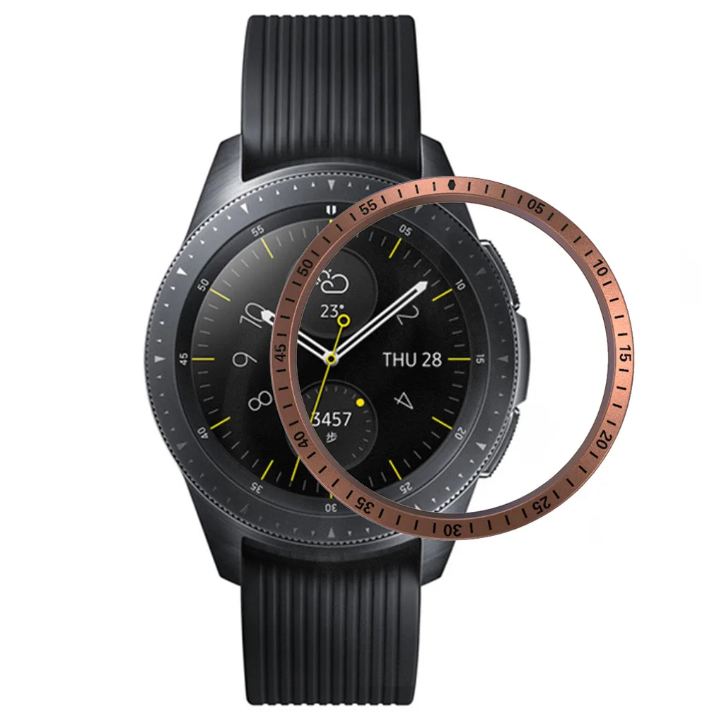 Модные украшения часов Аксессуары для samsung Galaxy Watch 42 мм, драгоценный камень кольцо клеющаяся крышка против царапин Металл Прочный