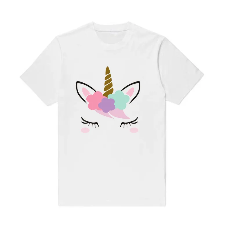WT0030 Women T-shirt Adult Unicorn T Shirt Casual Colors Plus Size Tee Tops