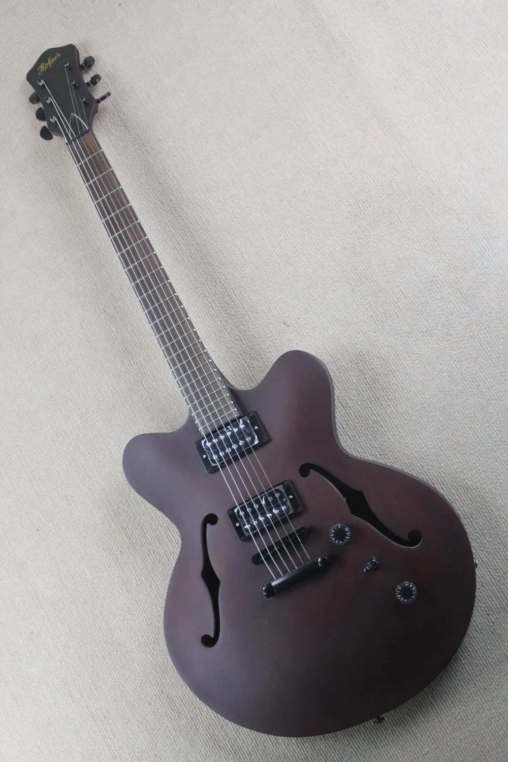 Matte Red Finish Hofner Jazz Guitar Hollow Body Hofner Electric Jazz