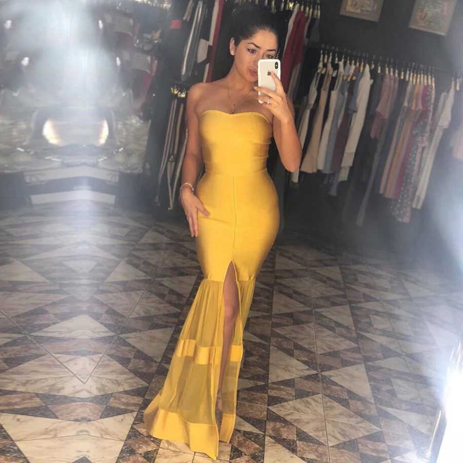 Adyce-Summer-Women-Bandage-Dress-Vestidos-Verano-2018-Sexy-Sleeveless-Strapless-Elegant-Yellow-Club-Dress-Celebrity