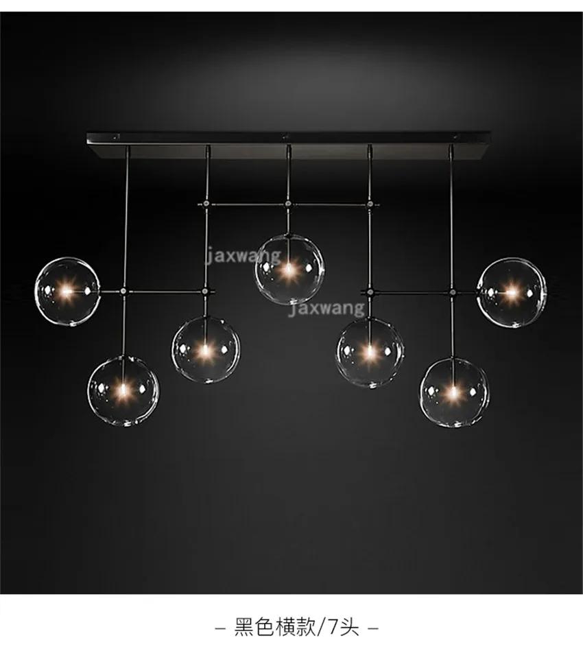Современный светодиодный подвесной светильник, стеклянная подвесная люстра в форме шара, декорационная Подвесная лампа для ресторана, светильник для гостиной, домашний декор