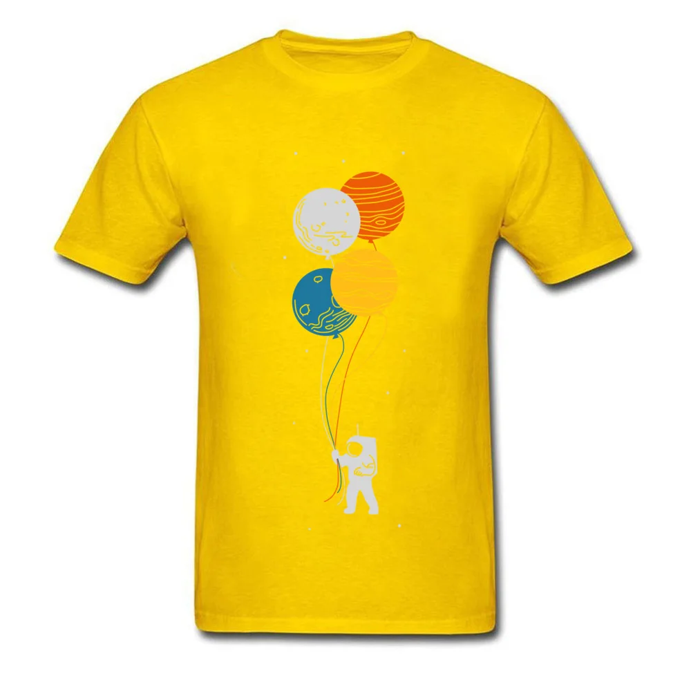 space oddity T-shirts Short Sleeve Classic Company Men's VALENTINE DAY Tops Shirt Classic T Shirt Crew Neck Pure Cotton space oddity yellow