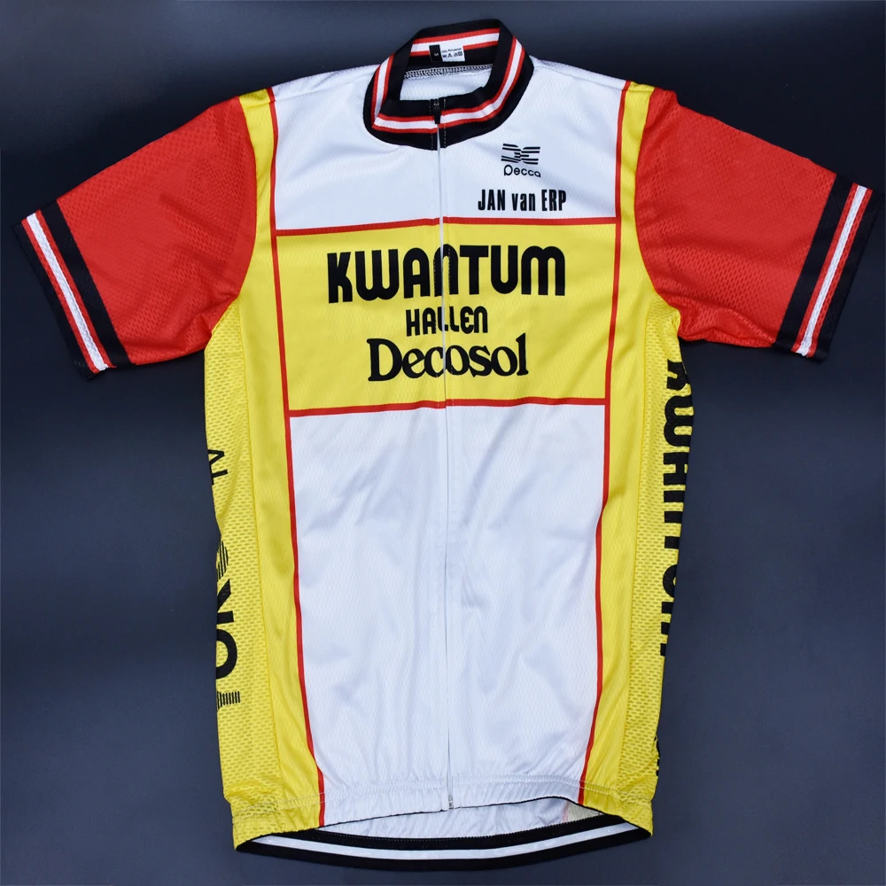 Pro Team Man KWANTUM Ретро Велоспорт футболка с коротким рукавом Одежда Лето Mtb велосипед старый стиль пользовательские Джерси манга corta de ciclo