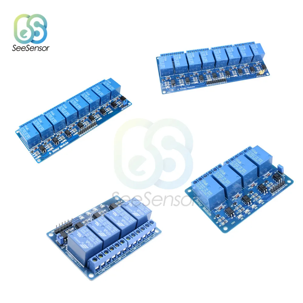 

5V 12V 4 8 Channel Relay Module with Optocoupler 4 8 Way Relay Module Expansion Board Relay Output Shield for Arduino