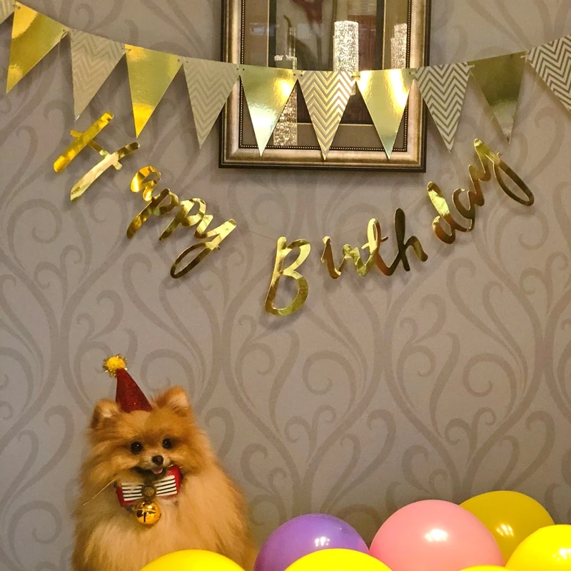 3m 12 Flag Gold Pink Paper Board Garland Banner For Baby Shower Birthday Party Decoration Kids Room Decoration Garland Bunting