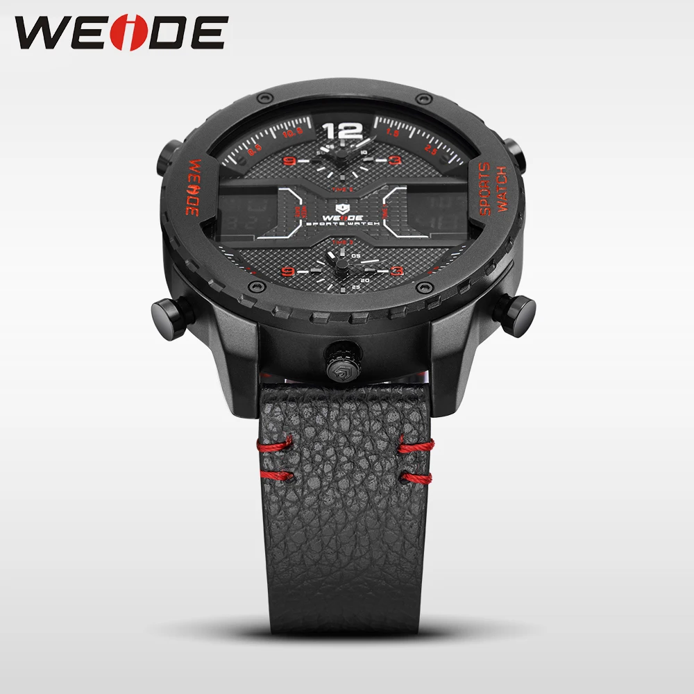 WEIDE подлинные несколько часовых поясов большие кварцевые часы с циферблатом