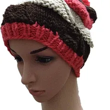 BomHCS осенне-зимняя мешковатая вязаная шапка Чистые шляпы ручной работы Милая Шапочка Шапочки