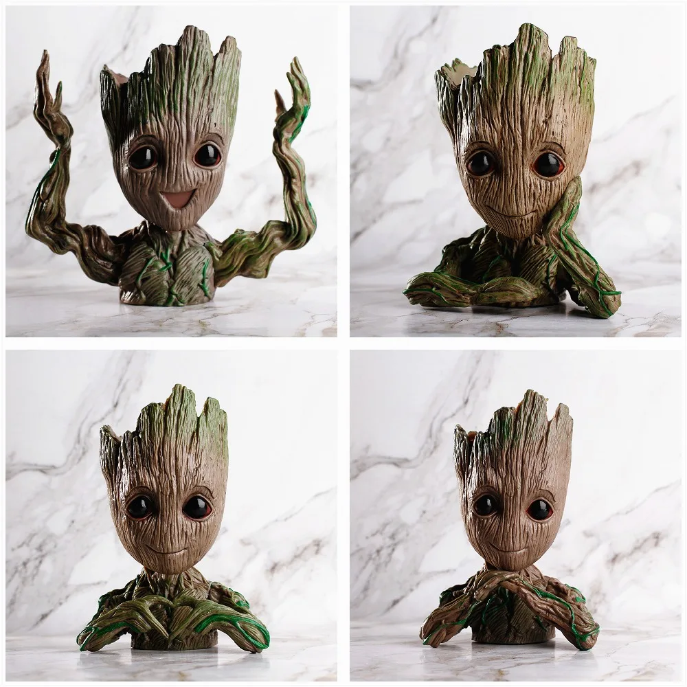 

14cm Guardians of The Galaxy Tree Man Grutt Baby Action Figures Model Toy Pen Pot Flowerpot Kids Christmas Gifts Home Decoration